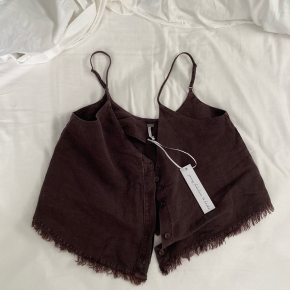 Linen Young fabulous and broke chocolate rehan swing tank top - Picture 2 of 10